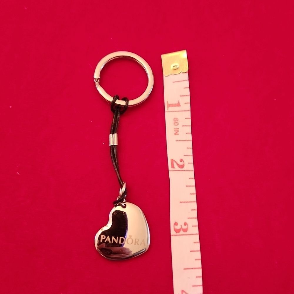 Pandora Silver Heart Key Chain Charm - Picture 2 of 2